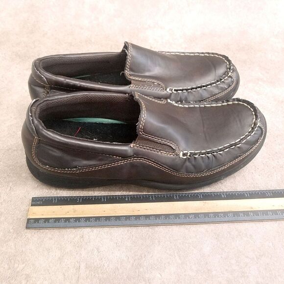 Madison Avenue Big Boys Size 8.5 Brown  Slip On Loafer Flats - Picture 7 of 11